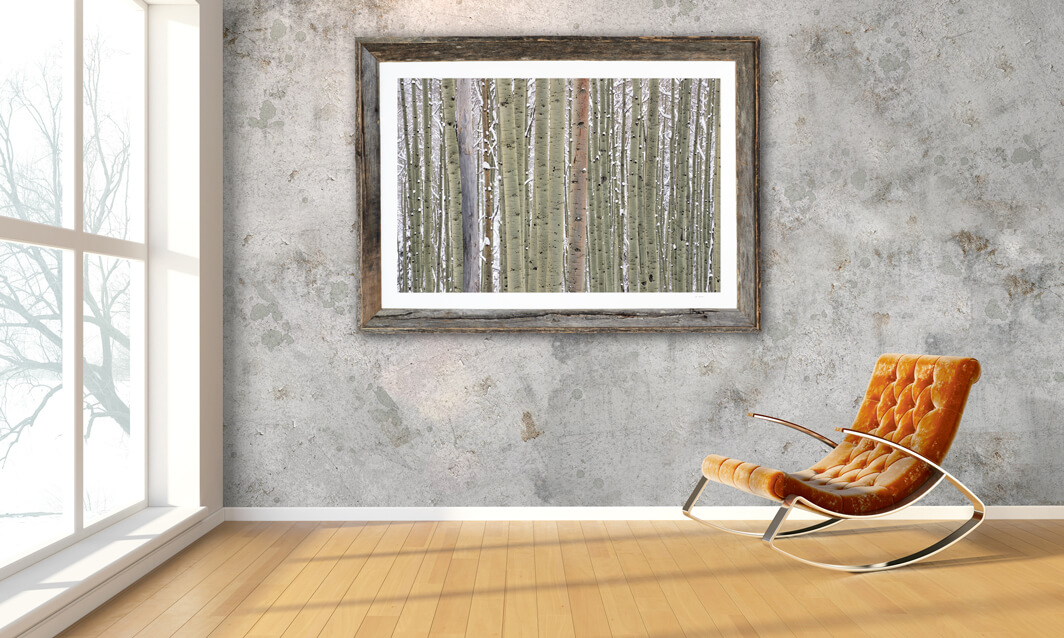 Framed print of Ilium hanging on wall.