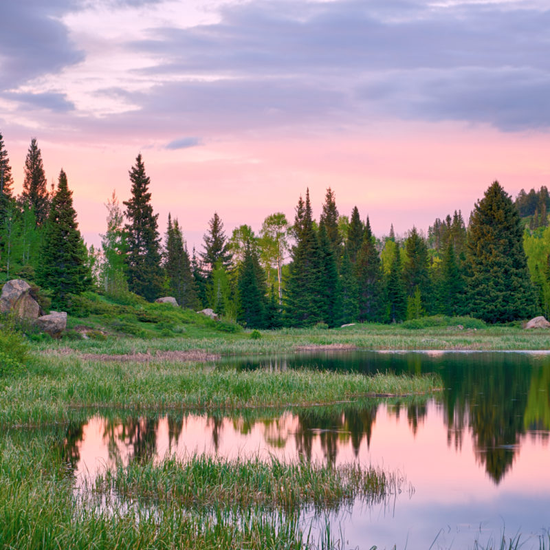 Sunset at Lake Ridge Lakes on the Thompson Divide