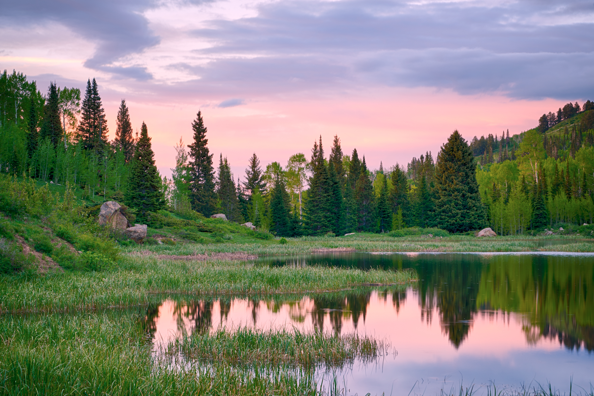 Sunset at Lake Ridge Lakes on the Thompson Divide